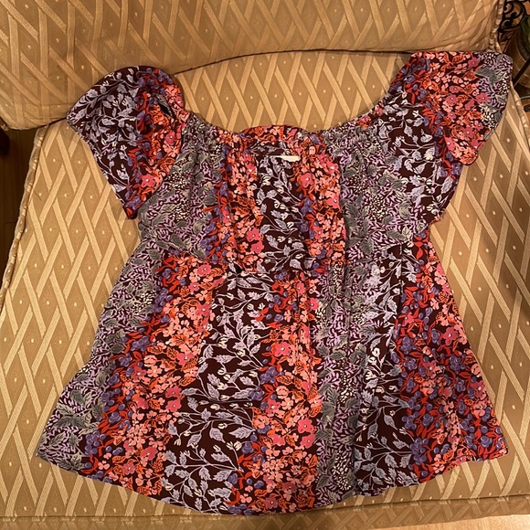 Maeve floral polyester top (Anthropologie) - Picture 2 of 7